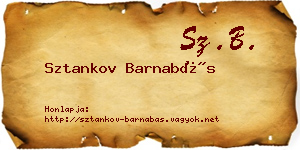 Sztankov Barnabás névjegykártya