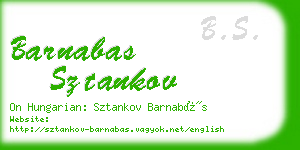 barnabas sztankov business card